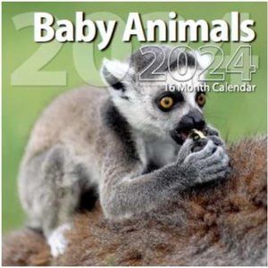 2024 Baby Animals Full Size Wall Calendar for Planning, Scheduling